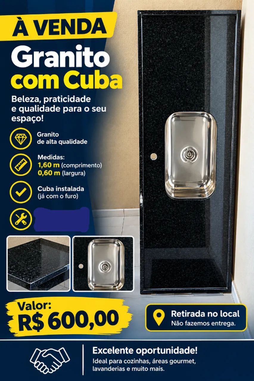 Pia granito completa