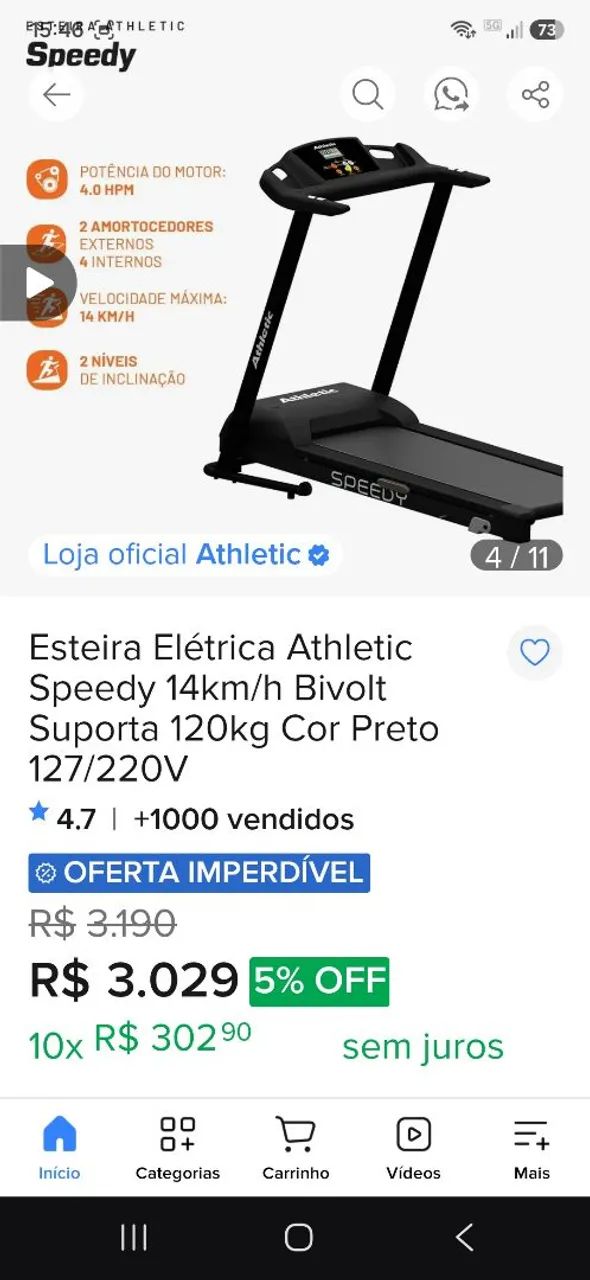 Esteira elétrica  - Foto 2