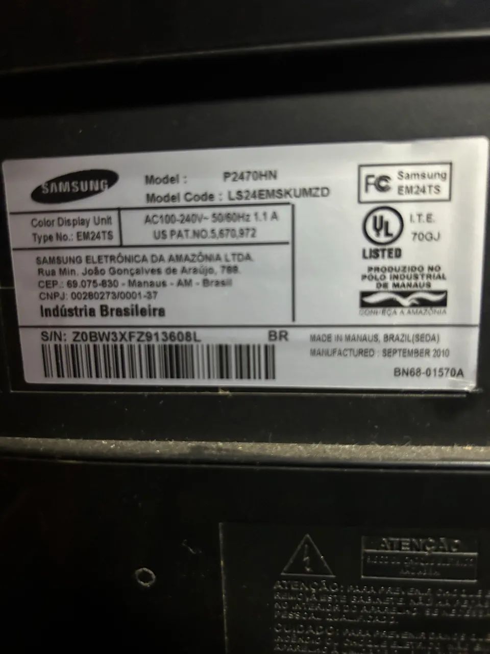 Monitor Samsung Full HD 24 polegadas acompanha controle  - Foto 2
