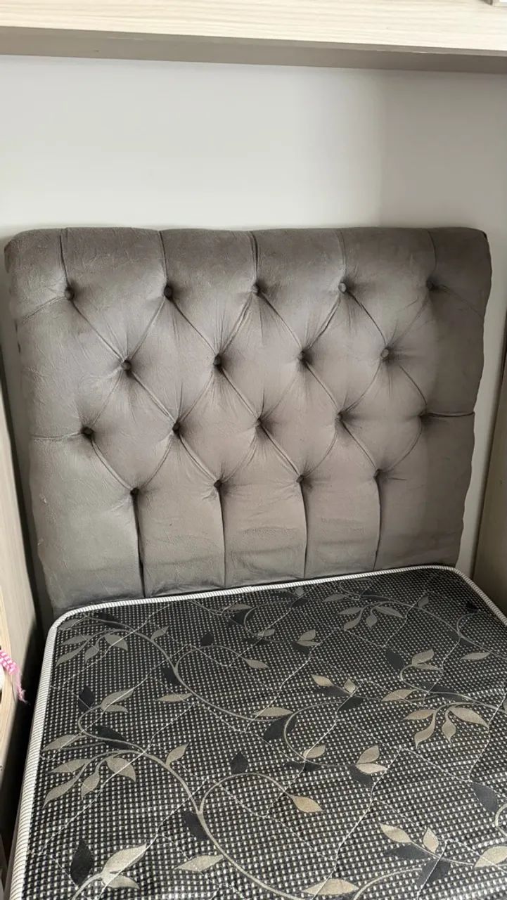Vendo cama solteiro Box com a cabeceira  - Foto 3