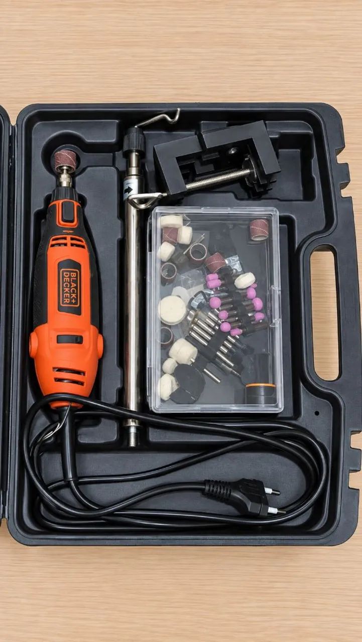 Micro Retífica Black+Decker + Kit de Acessórios e Maleta - Foto 4