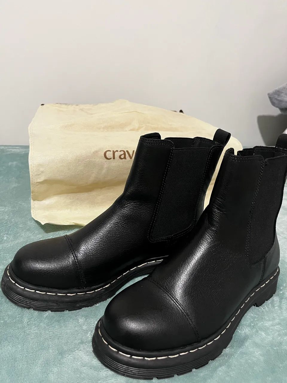 Bota de couro Cravo&Canela - Foto 4