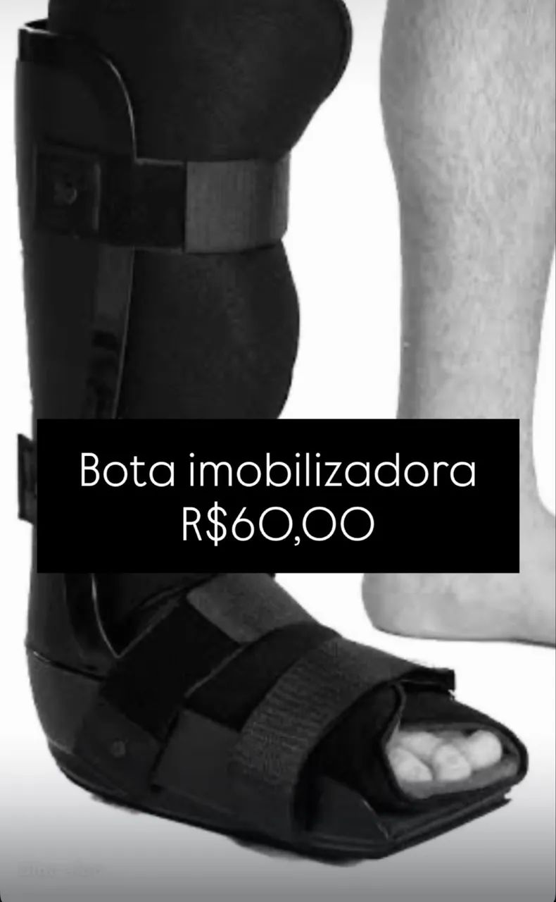 Bota ajustável com velcro