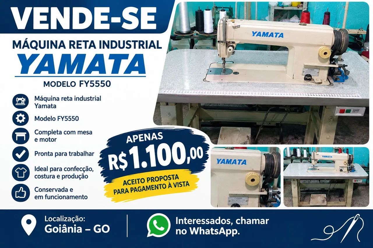 Vende-se máquina reta industrial 