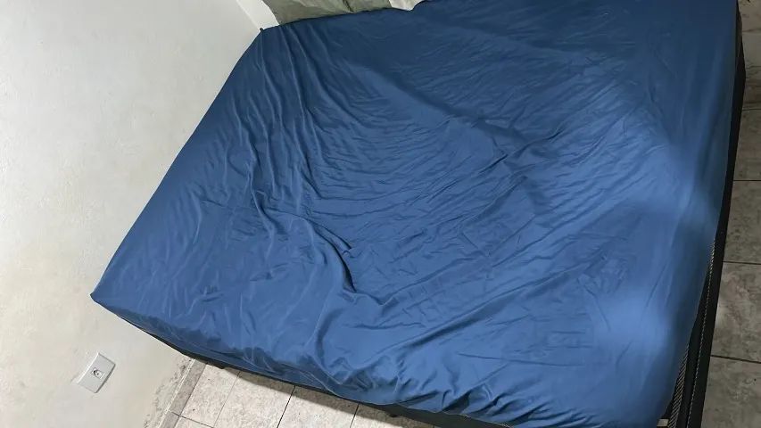 CAMA DE CASAL + FORRO ELASTICO + COLCHÃO