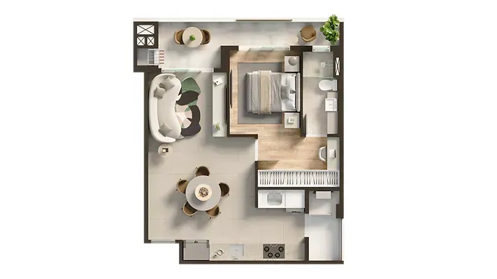 PLANTA 59m²