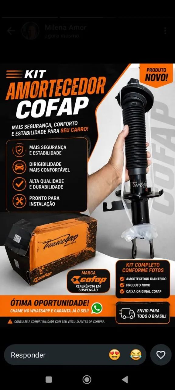 Amortecedor para caminhão delivery 