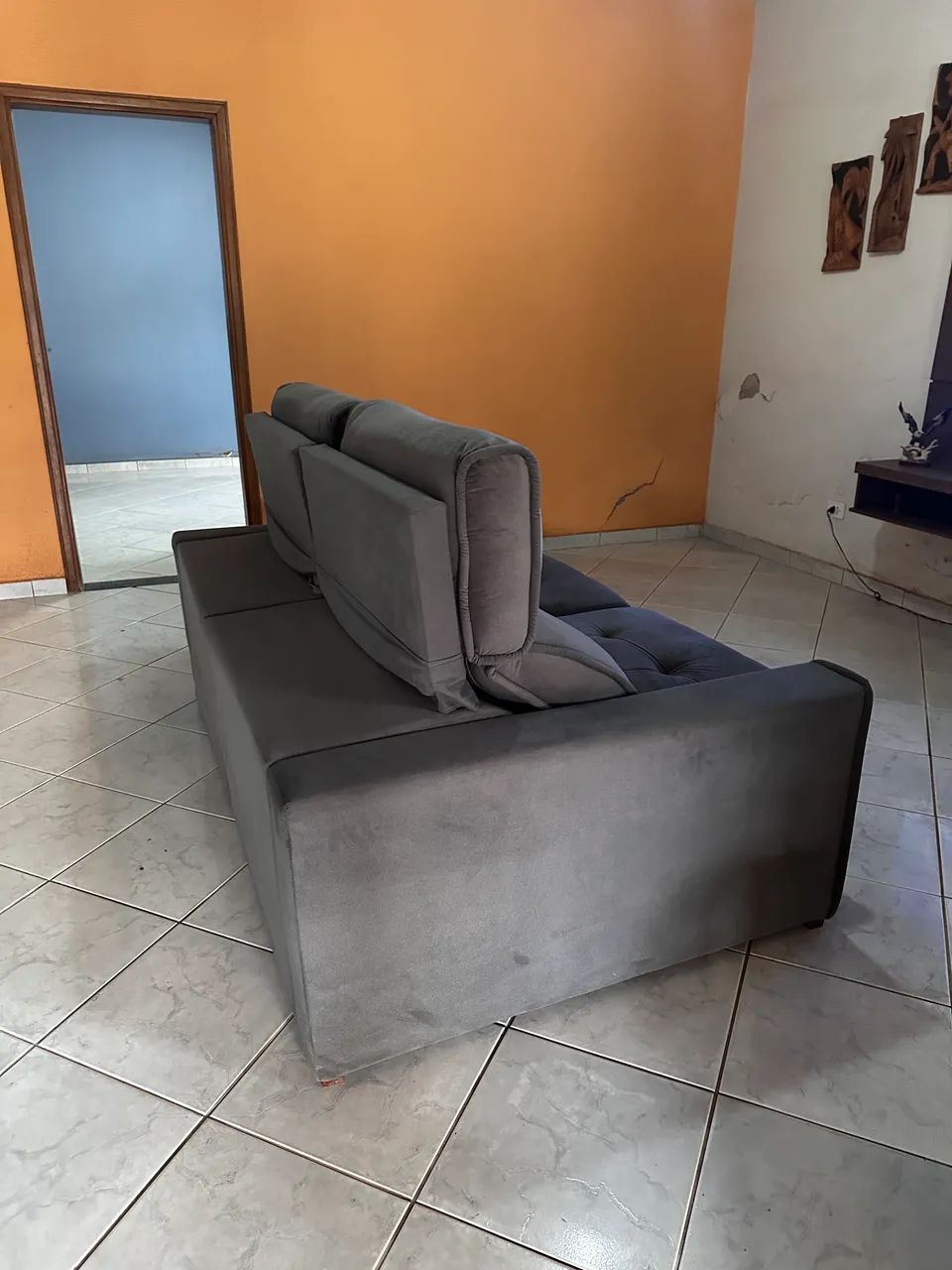 Sofá Retrátil e Reclinável 2 Lugares com Porta-Copos - Excelente Estado - Foto 3