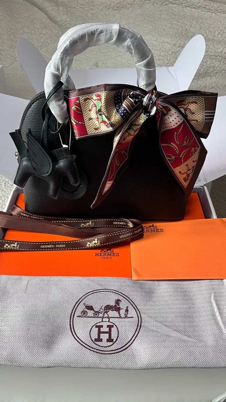 Bolsa Hermès em Couro Preto - Foto 3