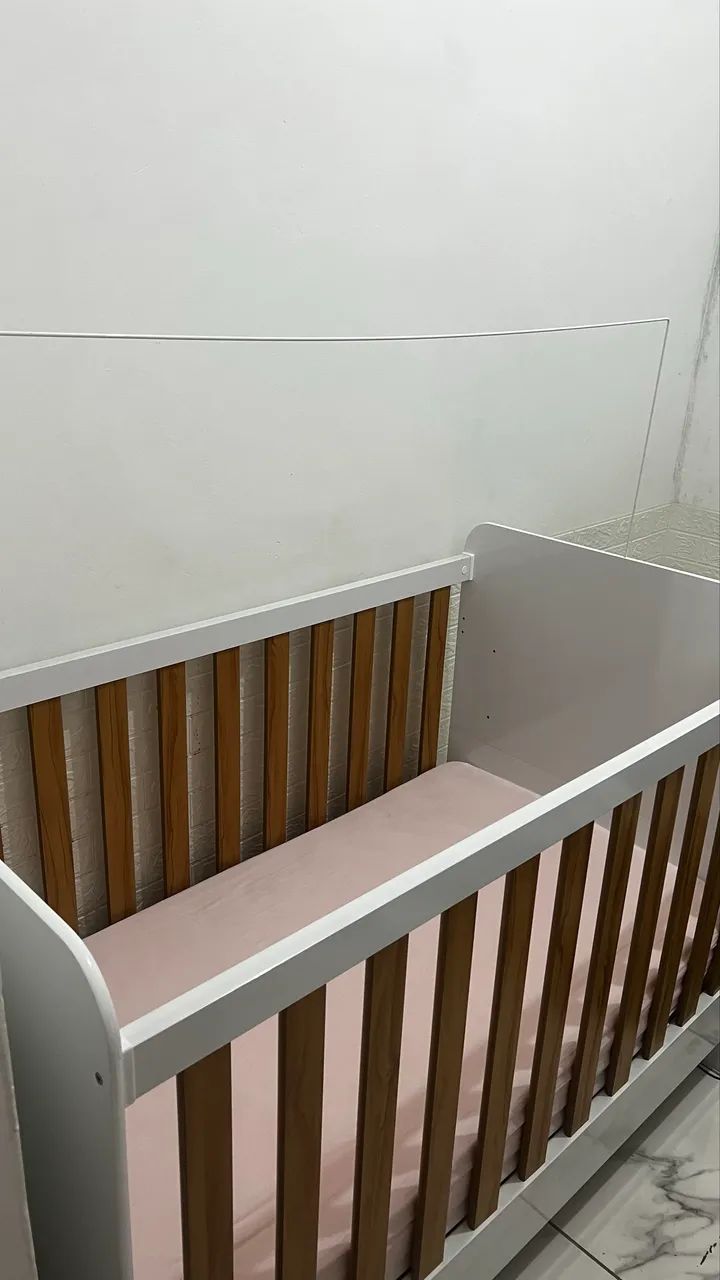 Berço MDF 3 em 1 sofá/cama
