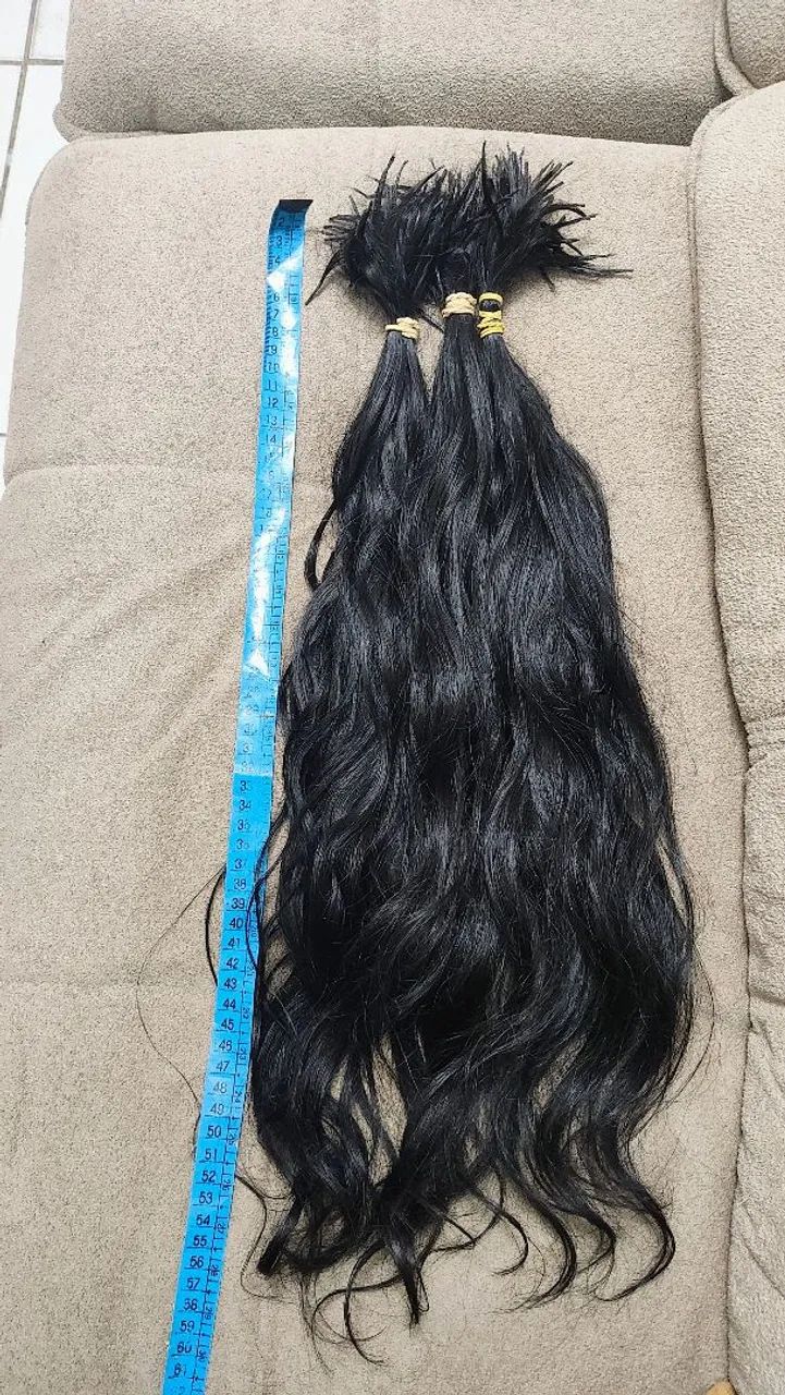 Cabelo humano 60cm 140gr - Foto 5