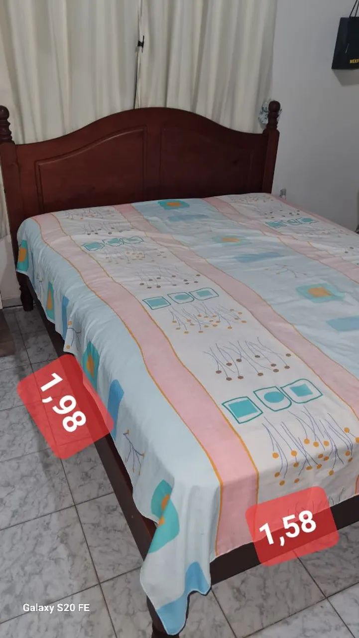 Cama Queen em Madeira+Colchão - Foto 2