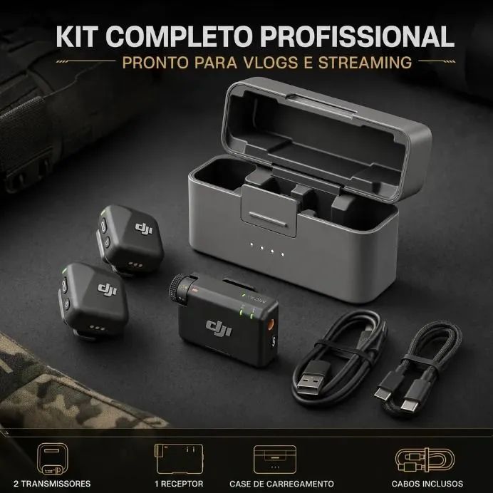 Microfone Dji Mini Kit Novo LACRADO na Caixa - Foto 2
