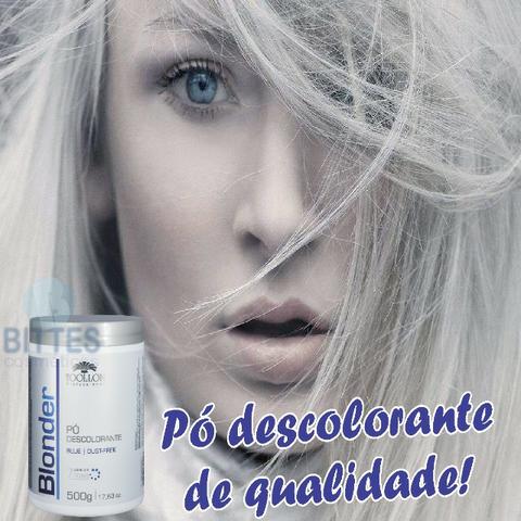 2 Pó Descolorante Desamarelador Dust Free Não Levanta Pó Profissional Toollon 500 g - Foto 4