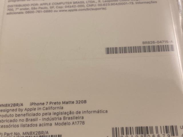 IPhone 7 Preto 32gb, NF + Garantia 1 ano, Anatel, Lacrado, Zero, A1778 - Foto 5