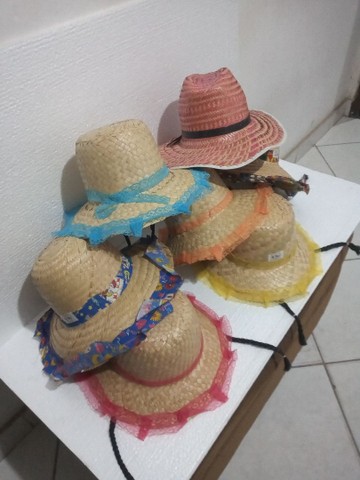 Chapéu de palha para quadrilha feminino