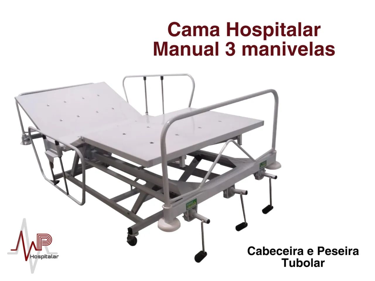 Cama hospitalar 3 manivelas  - Foto 3