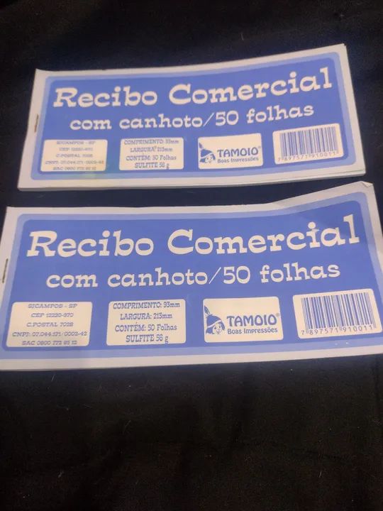 Dois blocos de recibo comercial com canhoto  - Foto 2