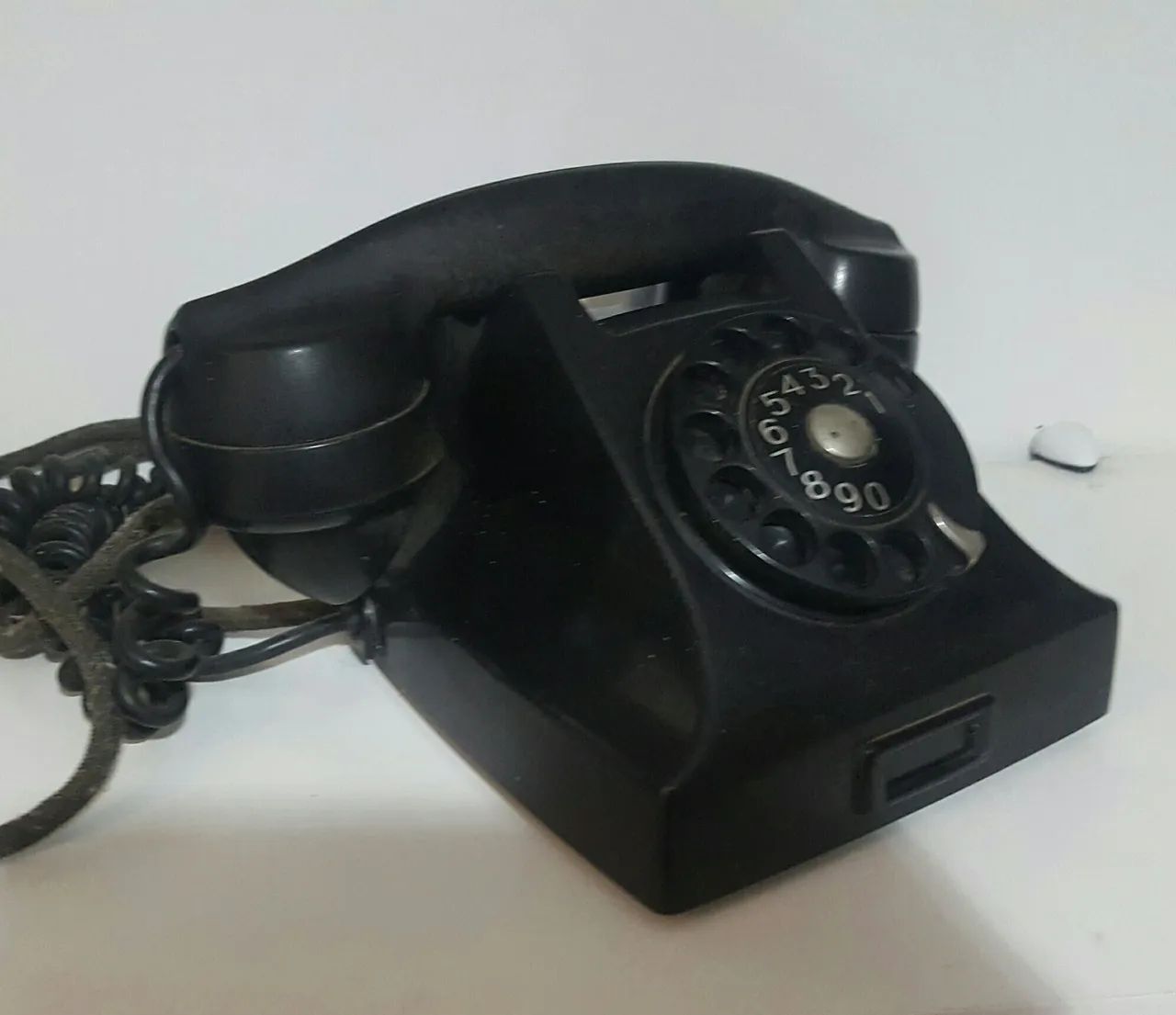 Vintage black rotary phone with original cord wire 3kg64276690970625123