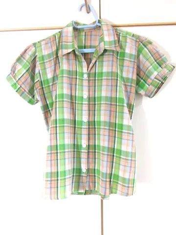 Camisa xadrez manga curta