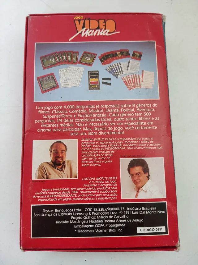 Jogo Vídeo Mania - Game Office Warner Bros 1991 - Completo - Foto 2