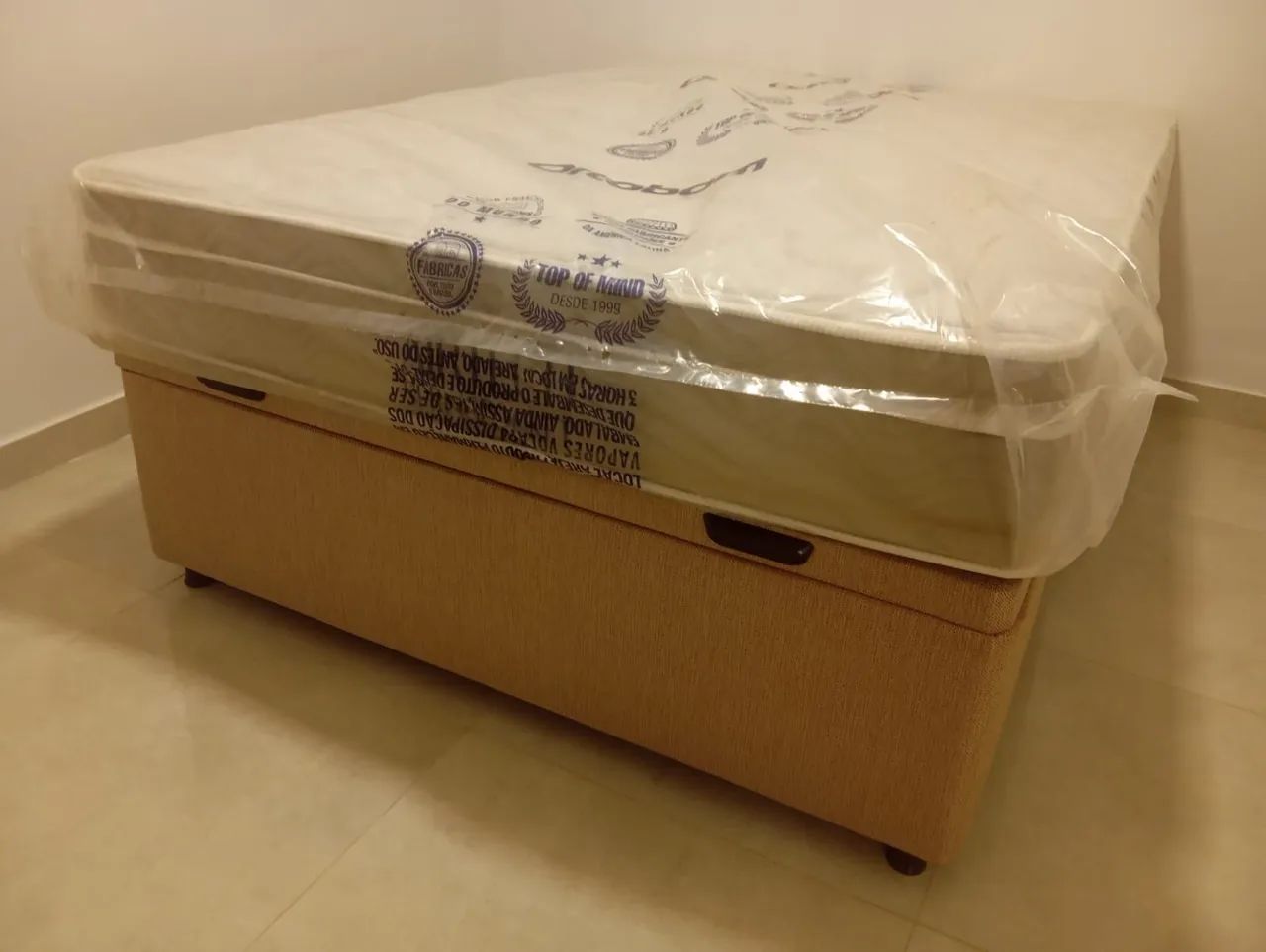 Cama Box baú probel blindado 138x188 colchão Ortobom 