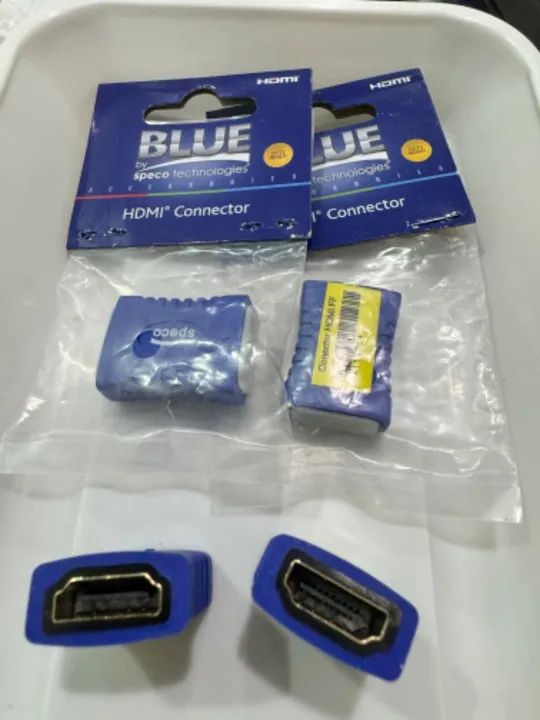 Kit com6 adaptadores HDMI para HDMI emendas Gold  fêmea  x fêmea - Foto 6