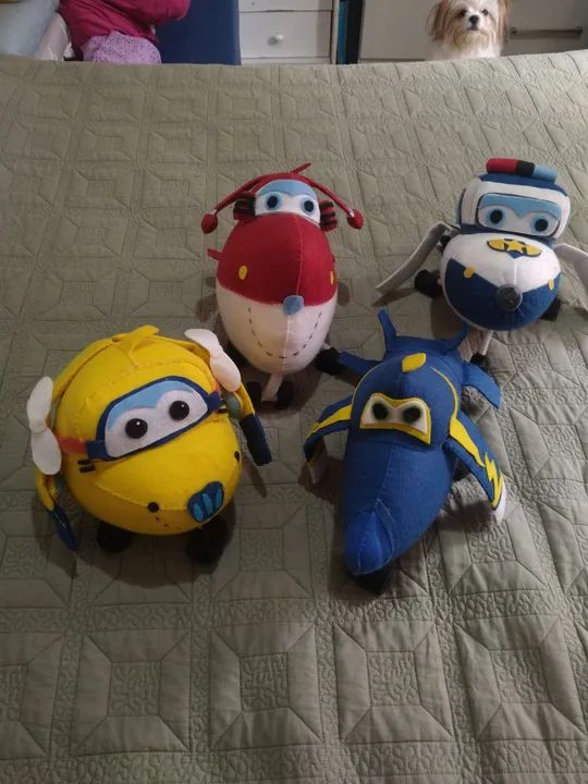 Decoração Feltro 4 aviões Super Wings