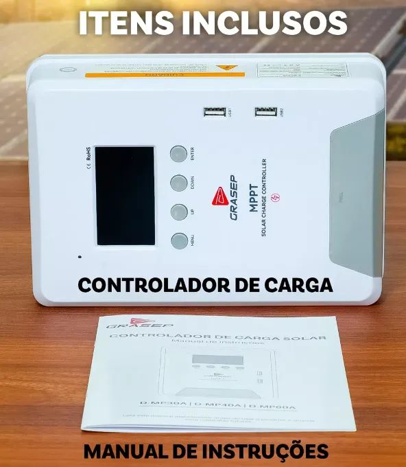 Controlador De Carga Solar Grasep D-MP30A 30a Mppt Usb 5v 12v-400w 24v-800w - Foto 5