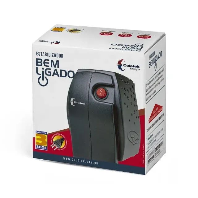 Estabilizador 300VA Mono 115V Bem ligado Coletek Energia Loja Coimbra Computadores Entrega - Foto 3
