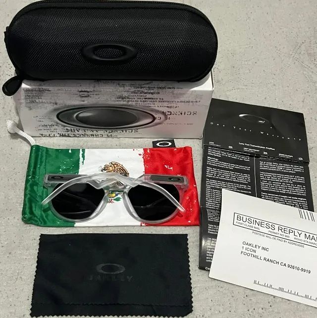 Óculos De Sol Oakley Hstn Matte Clear/Prizm Black - Foto 3