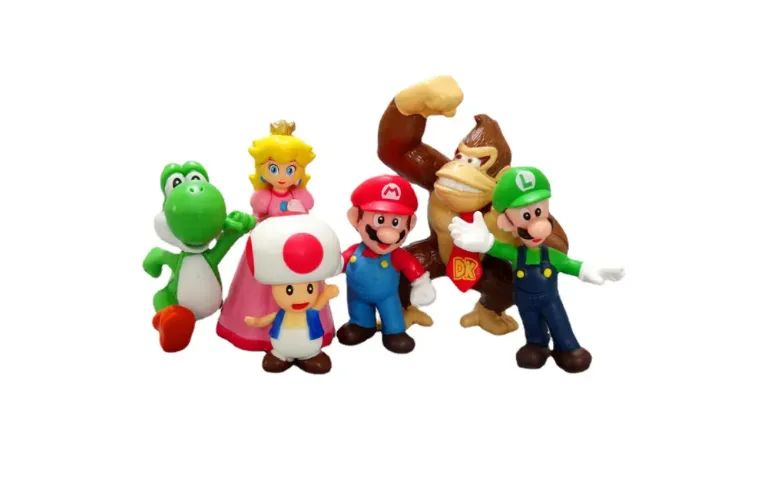 Kit com 06 bonecos miniatura, Super Mario Bros, pvc, action figure - Foto 3