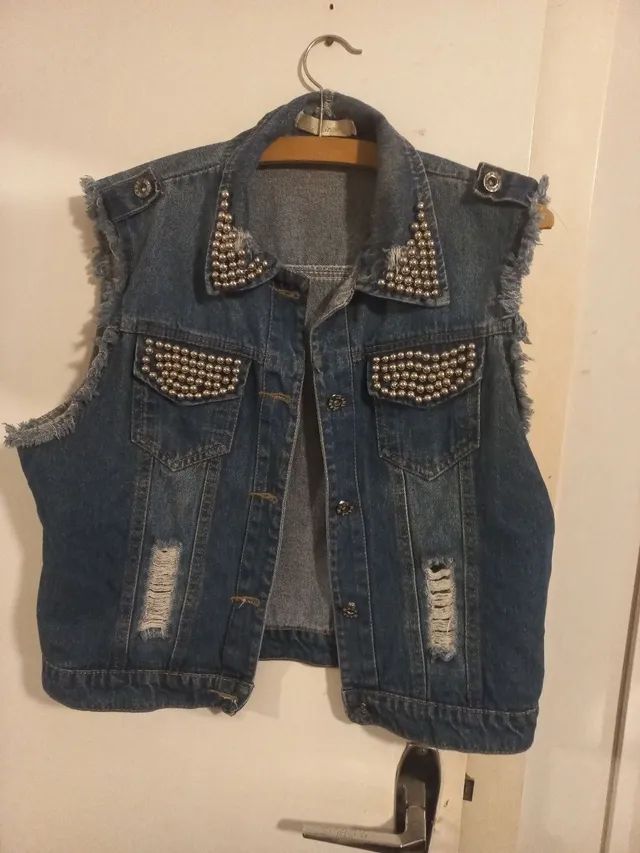 Colete jeans M - Foto 4