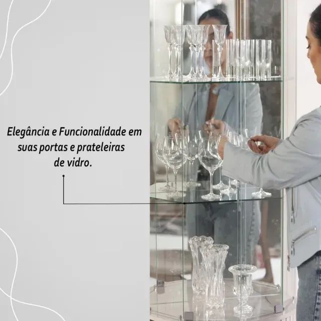 Cristaleira Moss Calacata/Off White - Foto 5