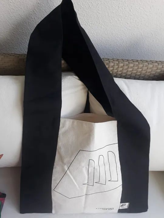 Bolsa de Ombro em algodão cru nova - Foto 4