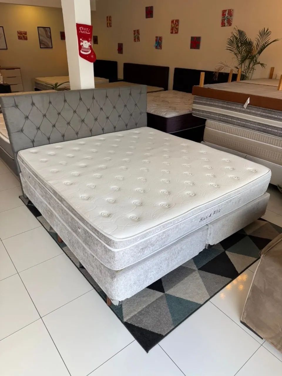 Cama box KING SEMINOVA TOP COM CABECEIRA  DE BRINDE  - Foto 3