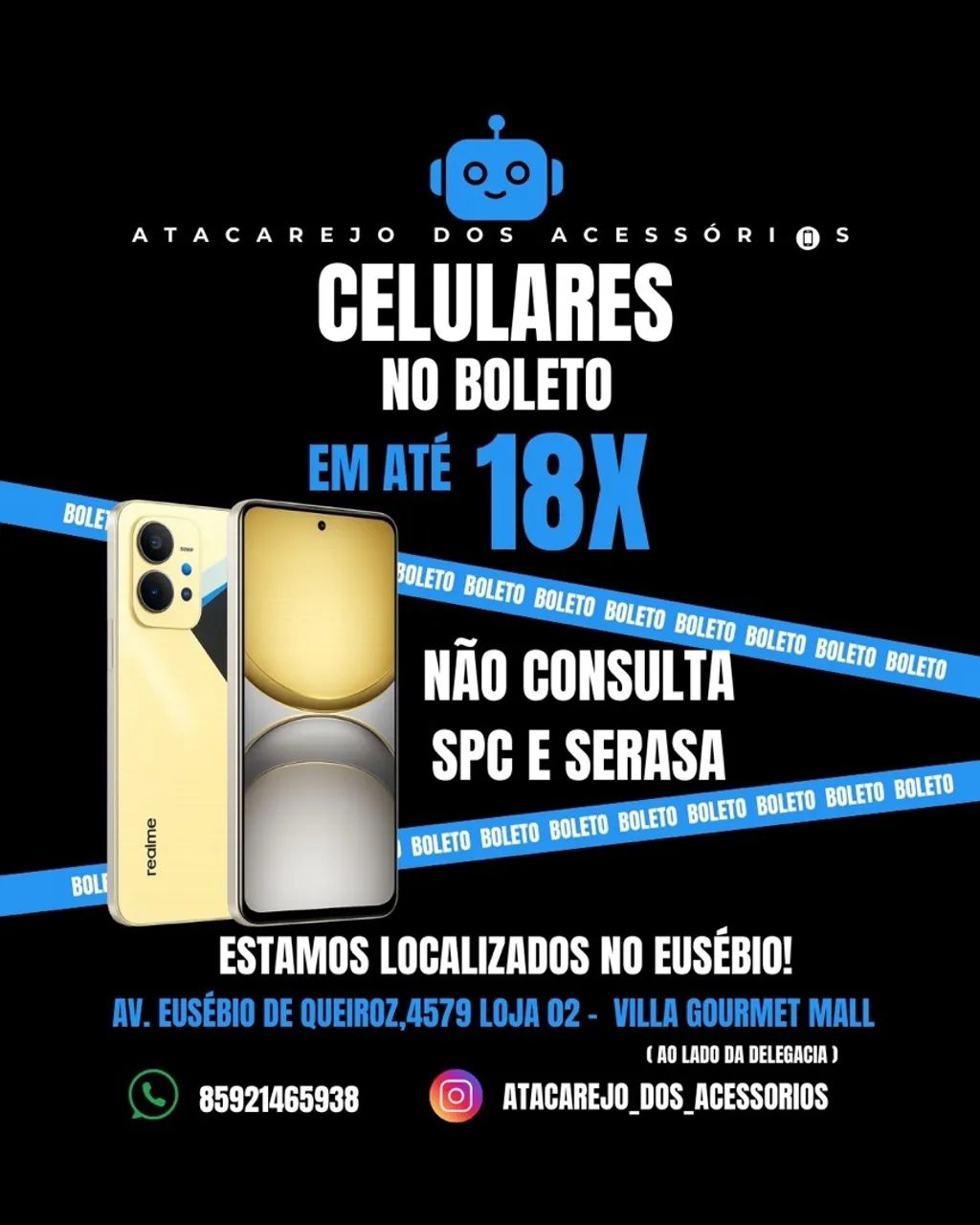 CELULAR NO BOLETO 