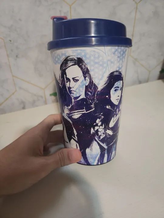Copo As Marvel, decoração 