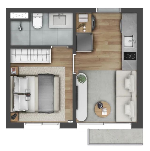 Smart House GO Moinhos 1 Quarto - Foto 15