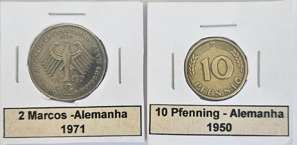 Kit Moedas Colecionadores Alemanha - 1950 - 1958 - 1971 - Foto 3