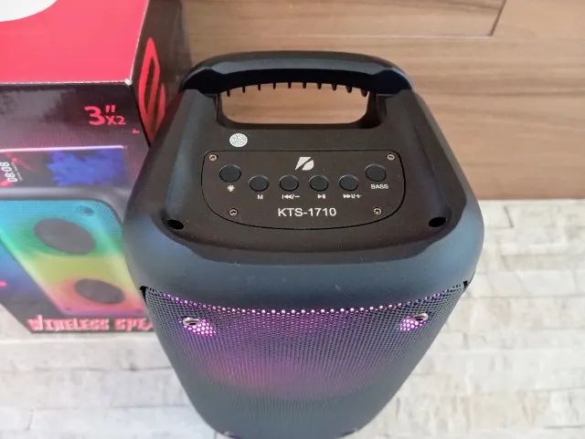 Caixa de Som Bluetooth RGB KTS 20w Potência - Foto 6