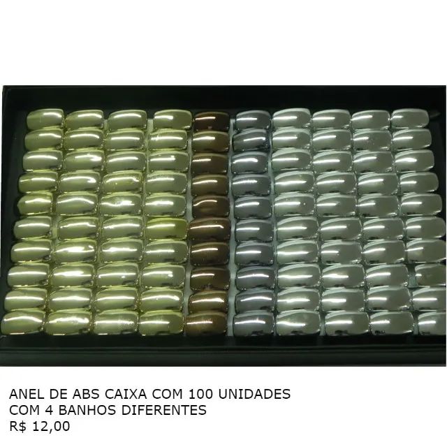ANEL DE PLASTICO - CAIXA COM 100 UNIDADES