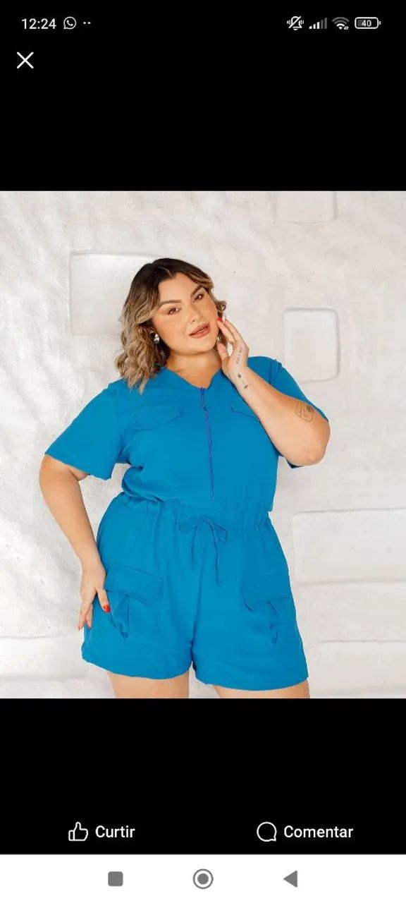 Macacão feminino azul - Foto 3