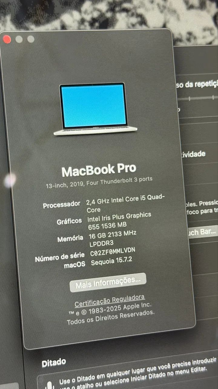 MacBook Pro TouchBar 2019 | 256gb SSD | 16gb RAM  - Foto 4