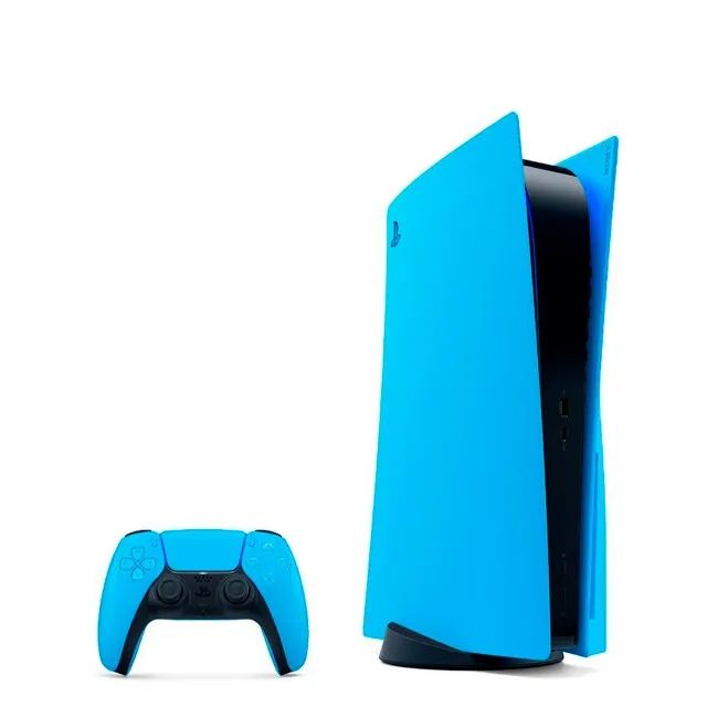 Tampas para o Console PlayStation 5, Versão com Mídia Azul Claro | Deixe Seu PS5 Diferente