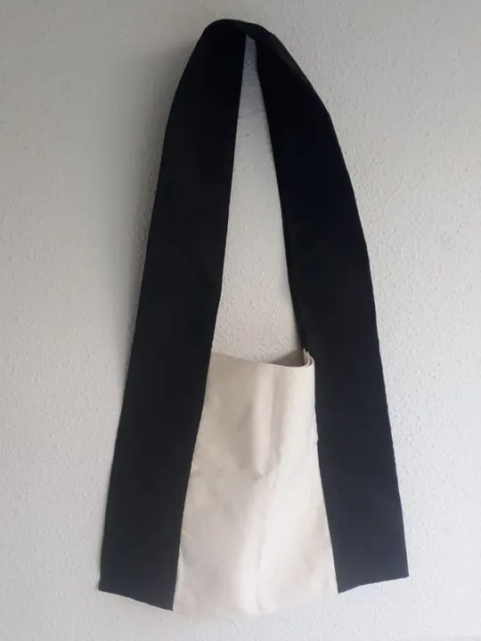 Bolsa de Ombro em algodão cru nova - Foto 3