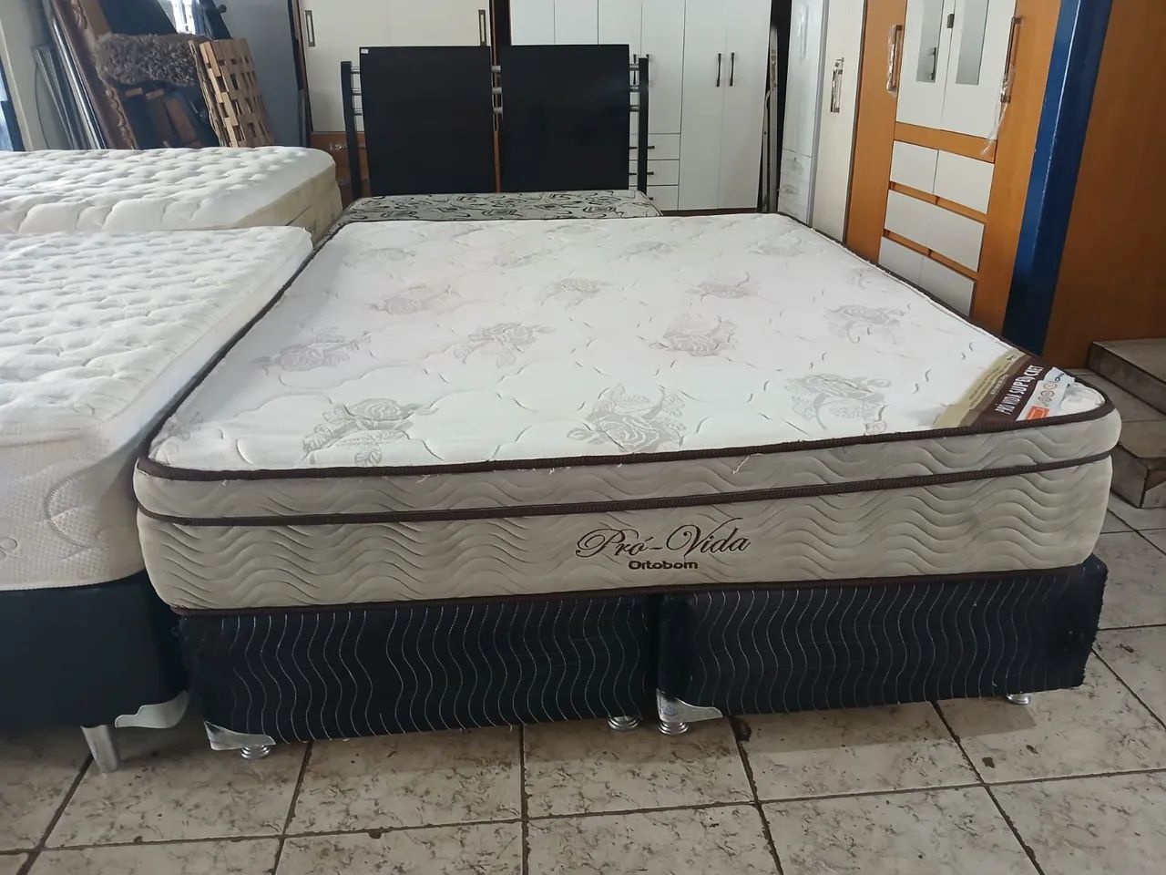 Cama box Queen size Colchão Ortobom  - Foto 5
