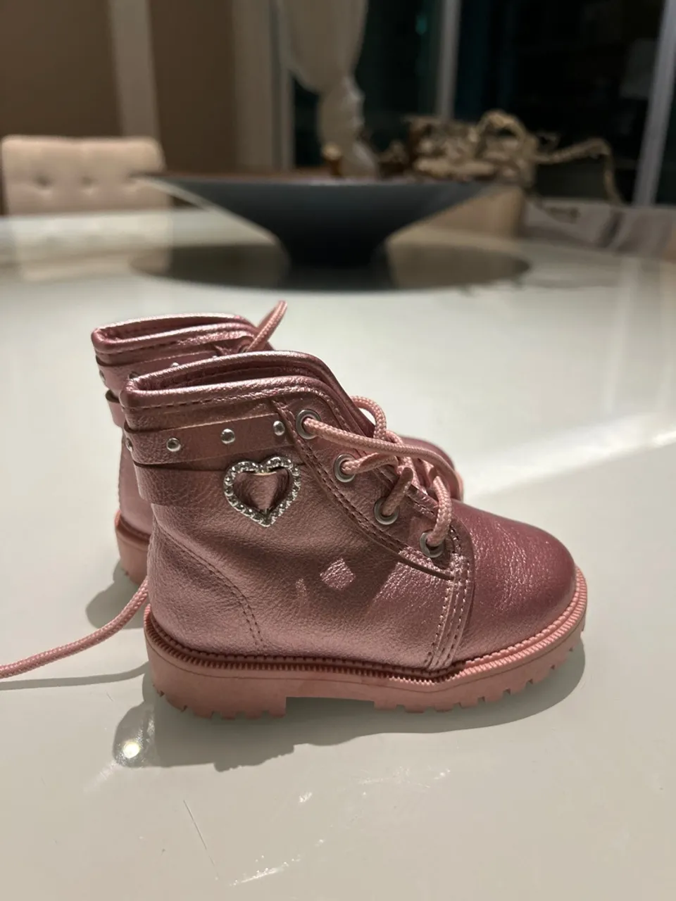 Botas - coturno infantil rosa - tamanho 19 