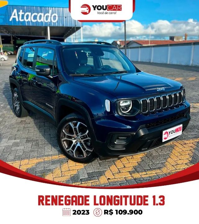 Renegade Longitude 1.3T 2023 - GARANTIA 1 ANO