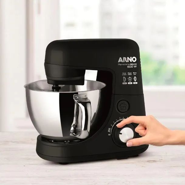 Batedeira Planetária Arno Deluxe Sx71, Tigela INOX, 600W, 8 vel. - 110V (NOVO) - Foto 3